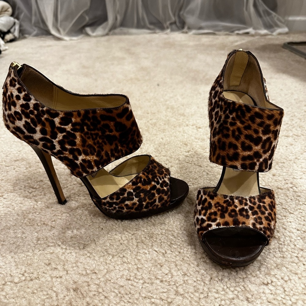 Jimmy Choo Leopard Heels Size 35.5